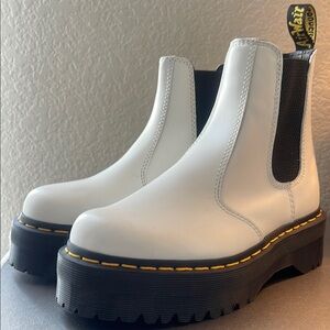 Dr. Martens White Chelsea Boots NWT no box